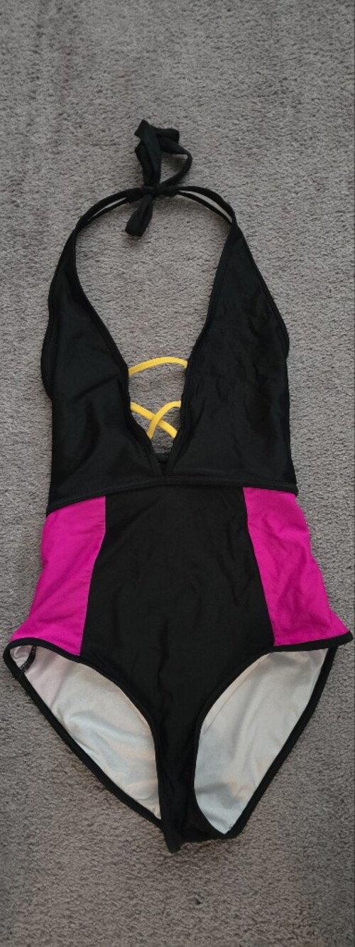 VENUS Black and White Swimsuit with Contrasting Trim